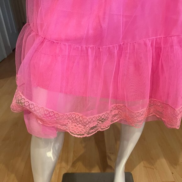 Y2K FREE PEOPLE TULLE LACE TRIM SKIRT SIZE M MEDIUM - Picture 3 of 5